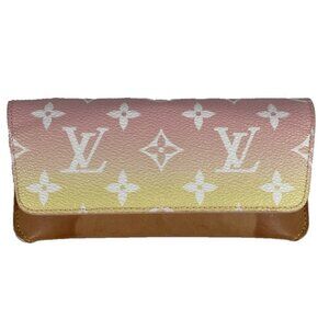 LOUIS VUITTON Monogram by the pool Etui Lunet Woody Sunglasses case pink/yellow